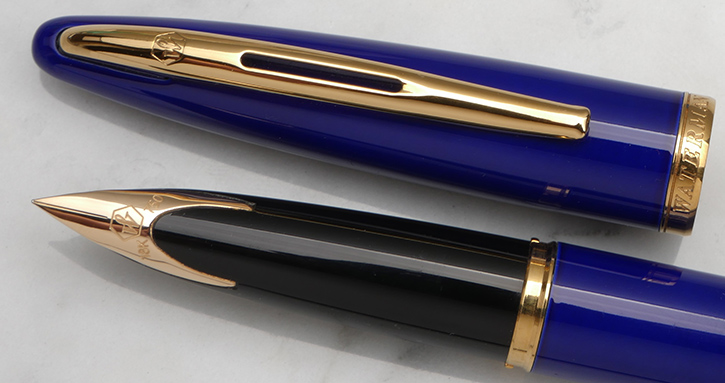 Waterman Carène Abyss blue lacquer and gold plated
