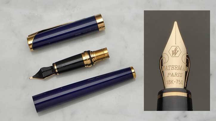 Waterman L'etalon Blue töltőtoll tollhegye