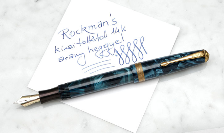 Rockman's töltőtoll írásképe